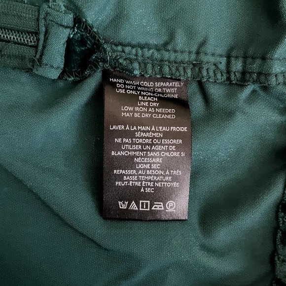 Free People Annalise Velvet Skirt Womens 10 Green Deep Teal Mini Jewel Tone NYE - Picture 6 of 9